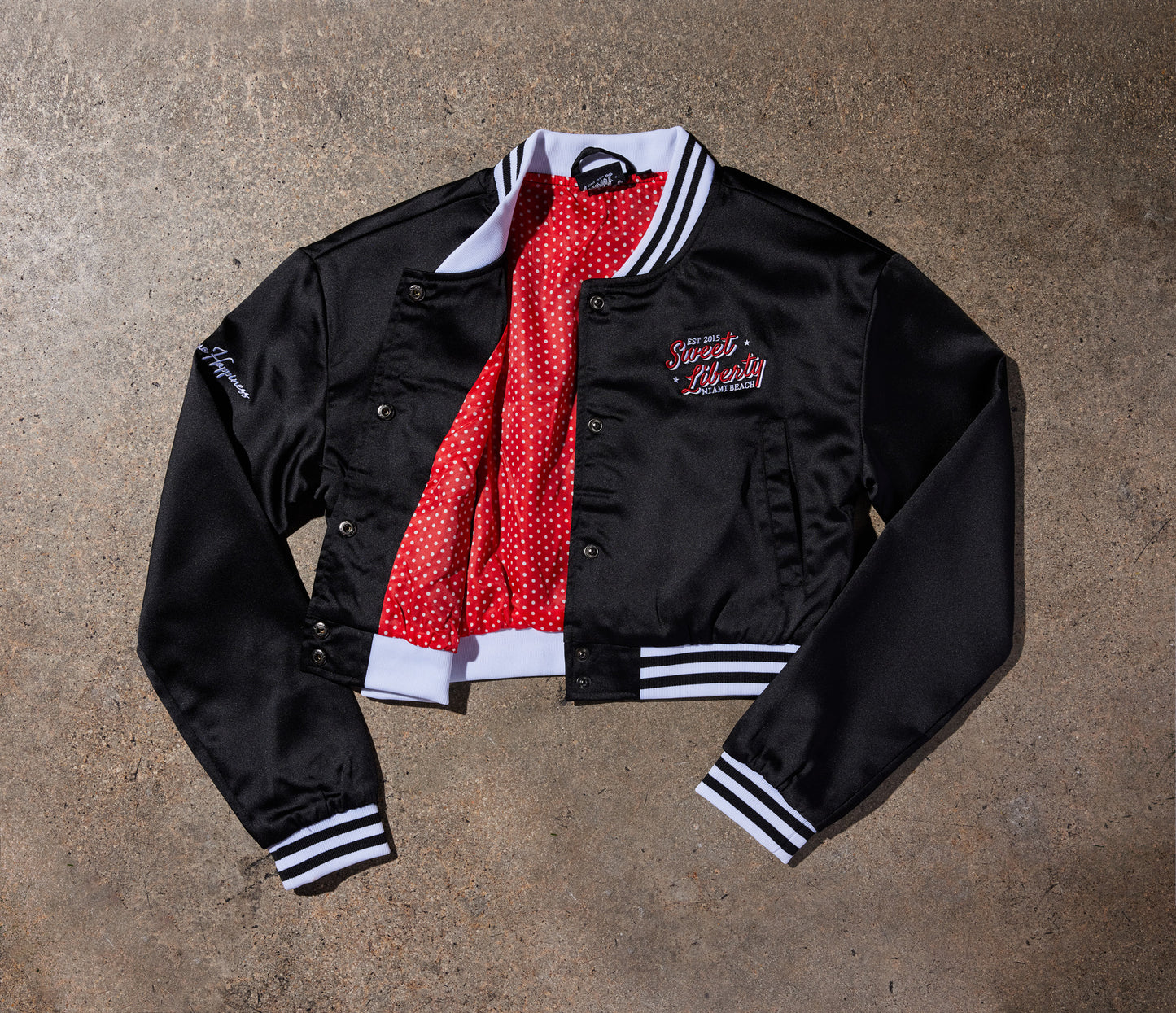 Crop Women's Bomber Jacket - MIAMI IS THE SHIT BRO