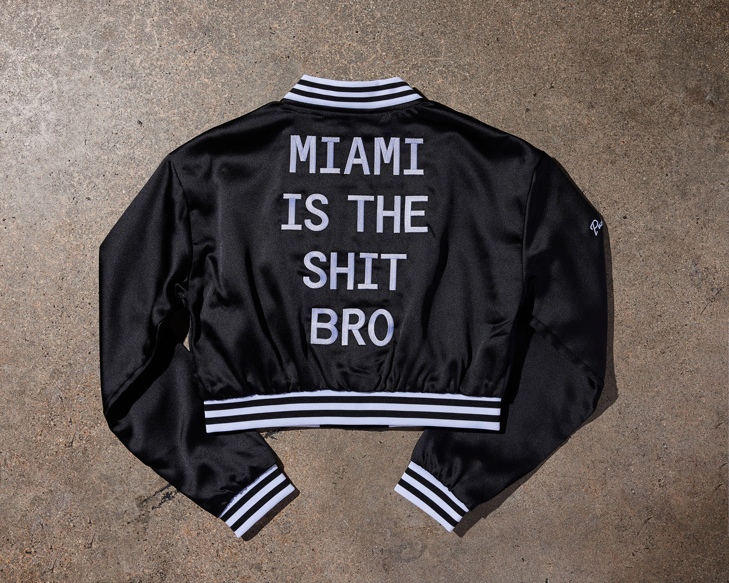 Crop Women's Bomber Jacket - MIAMI IS THE SHIT BRO