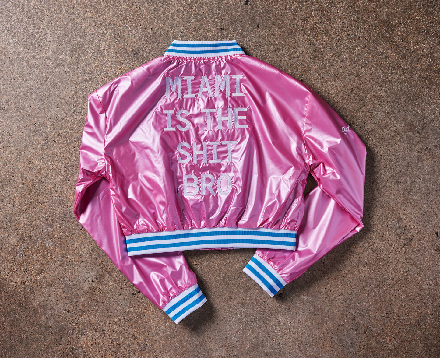 Crop Women's Bomber Jacket - MIAMI IS THE SHIT BRO